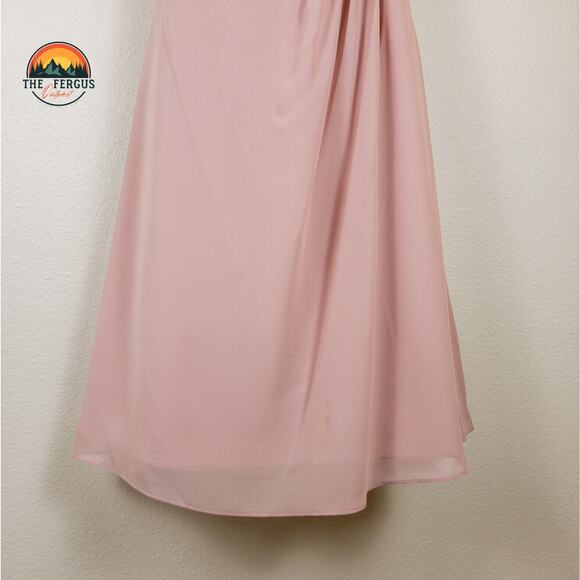 CHIFFON ALFRED ANGELO LOVES FIRST BLUSH Halter Neckline Sweetheart Dress Size 14 - Picture 15 of 16